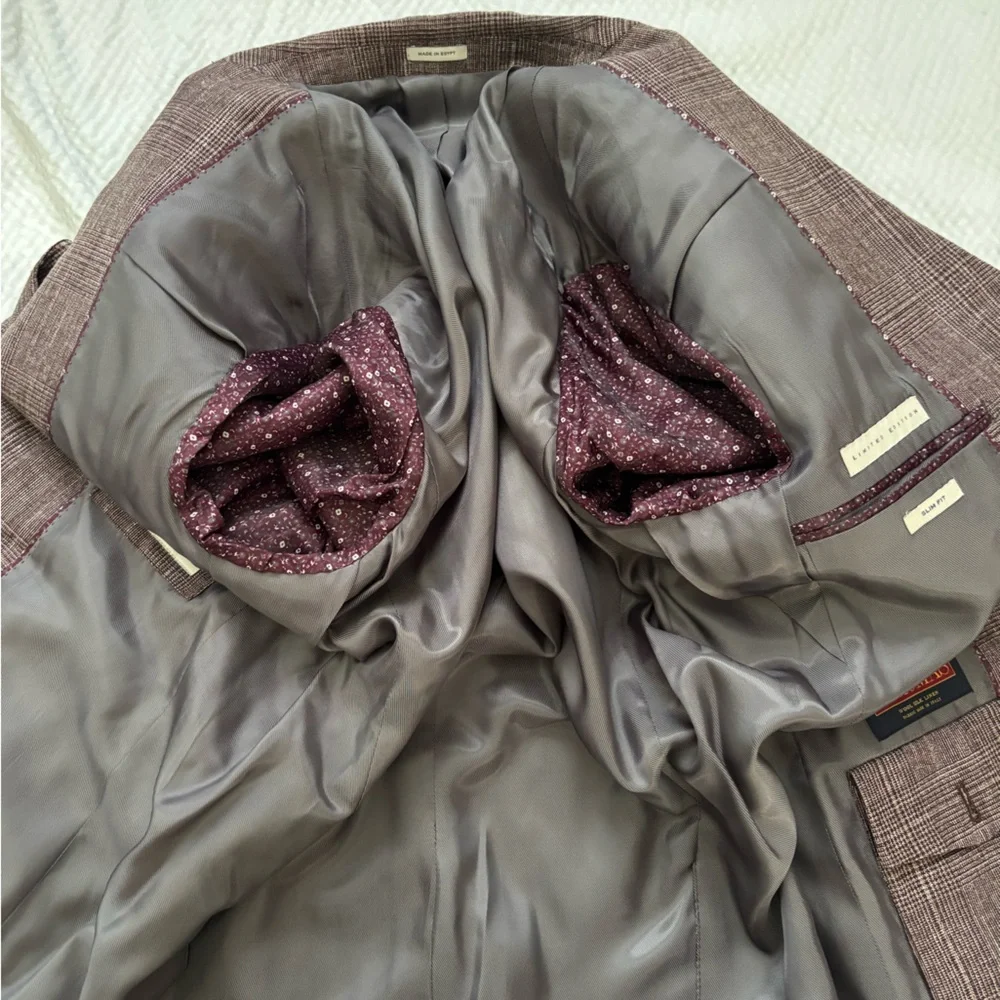 Joseph Abboud Linen Silk Blend Slim Fit Suit Jacket
